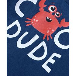 Babyhug Half Sleeves Tees Pack of 3 - Light & Dark Blue Multicolour