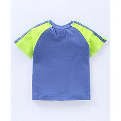 Babyhug Half Sleeves T-Shirts Text & Stripes Print Set of 2 - Blue