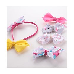 Babyhug Free Size Hair Accessories Set of 6 - Multioclour