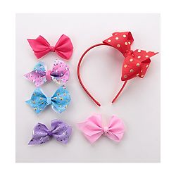 Babyhug Free Size Hair Accessories Set of 6 - Multioclour
