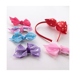 Babyhug Free Size Hair Accessories Set of 6 - Multioclour