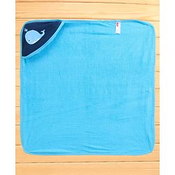 Babyhug Knit Terry Towel Solid Pack Of 2 - Blue and Red
