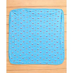 Babyhug Knit Terry Towel Solid Pack Of 2 - Blue and Red