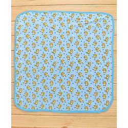 Babyhug Cotton Hooded Towels Tiger Print Pack of 2 - Yellow and Blue