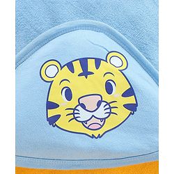 Babyhug Cotton Hooded Towels Tiger Print Pack of 2 - Yellow and Blue
