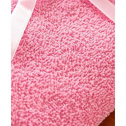 Babyhug Cotton Hooded Towel Animal Patch - Pink