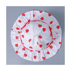 Babyhug Strawberry Printed Bucket Hat - White Red