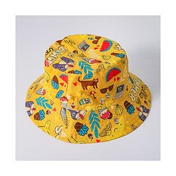 Babyhug Food Printed Bucket Hats - Yellow
