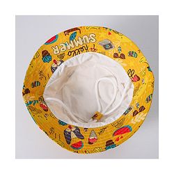 Babyhug Food Printed Bucket Hats - Yellow