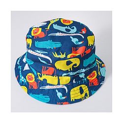 Babyhug Animal Printed Bucket Hat - Blue