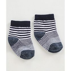 Cutewalk by Babyhug Anti-Bacterial Ankle Length Socks Pack of 3 - Black Grey
