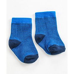 Cutewalk by Babyhug Anti-Bacterial Ankle Length Socks Pack of 3 - Navy Blue Grey