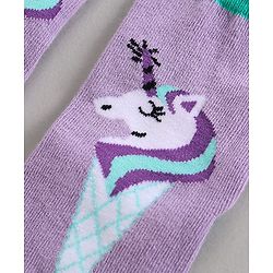 Cutewalk by Babyhug Anti-Bacterial Ankle Length Socks Pack of 3 - Blue Violet