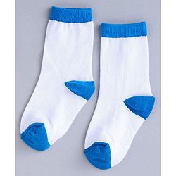 Cute Walk by Babyhug Mid Calf Length Anti Bacterial Socks Star Design Pack of 3 - Blue White