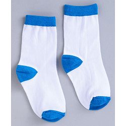 Cute Walk by Babyhug Mid Calf Length Anti Bacterial Socks Star Design Pack of 3 - Blue White