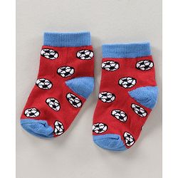 Cute Walk by Babyhug Ankle Length Antibacterial Socks Dino Design Pack of 3 - Red Black