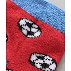 Cute Walk by Babyhug Ankle Length Antibacterial Socks Dino Design Pack of 3 - Red Black