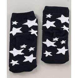 Cute Walk by Babyhug Ankle Length Antibacterial Socks Bear Stripe And Star Design Pack Of 3 - Black White Brown