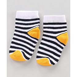 Cute Walk by Babyhug Ankle Length Anti Bacterial Socks Sun Design Pack of 3 - Blue White