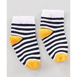 Cute Walk by Babyhug Ankle Length Anti Bacterial Socks Sun Design Pack of 3 - Blue White