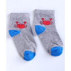 Cute Walk by Babyhug Ankle Length Anti Bacterial Socks Printed Pack of 3 - Multicolour