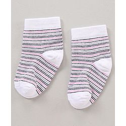 Cutewalk By Babyhug Anti Bacterial Ankle Length Socks Multi Print Pack Of 3 - Multicolour