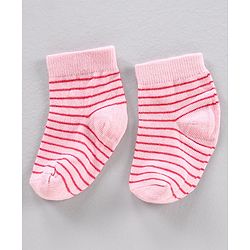 Cute Walk by Babyhug Cotton Knit Regular Length Antibacterial Socks Multi Design Pack Of 3 - Multicolour