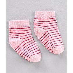 Cute Walk by Babyhug Cotton Knit Regular Length Antibacterial Socks Multi Design Pack Of 3 - Multicolour