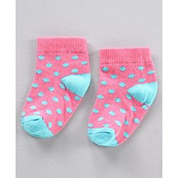 Cute Walk by Babyhug Cotton Knit Regular Length Antibacterial Socks Multi Design Pack Of 3 - Multicolour