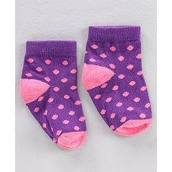 Cute Walk by Babyhug Cotton Knit Regular Length Antibacterial Socks Multi Design Pack Of 3 - Multicolour