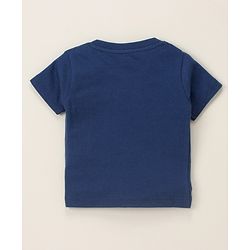 Babyhug Half Sleeves Tee & Shorts Birds - Navy Orange