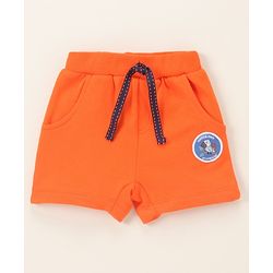 Babyhug Half Sleeves Tee & Shorts Birds - Navy Orange