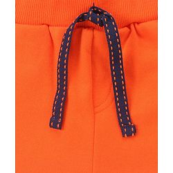 Babyhug Half Sleeves Tee & Shorts Birds - Navy Orange
