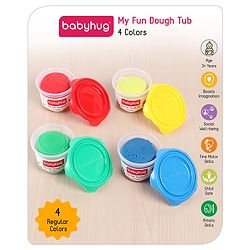 Babyhug My Fun Jumbo Dough Kit with 4 Regular Colors - 480 g
