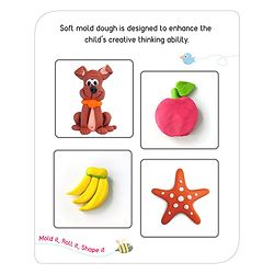 Babyhug My Fun Jumbo Dough Kit Fluorescent Colors with 12 Tools Pack of 6 - 720 g