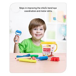 Babyhug My Fun Dough Return Gift Set Kit with 12 Tools Pack of 6 - 540 g
