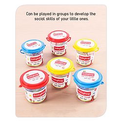 Babyhug My Fun Dough Return Gift Set Kit with 12 Tools Pack of 6 - 540 g