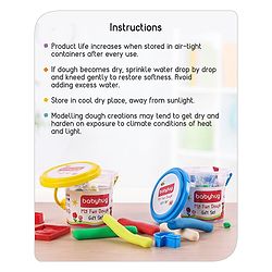 Babyhug My Fun Dough Return Gift Set Kit with 12 Tools Pack of 6 - 540 g
