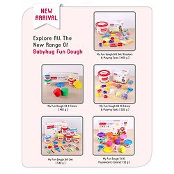 Babyhug My Fun Dough Return Gift Set Kit with 12 Tools Pack of 6 - 540 g