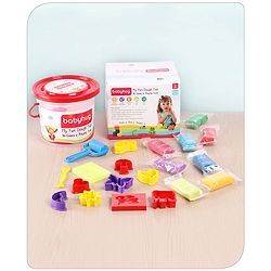 Babyhug My Fun Dough Jumbo Return Gift Set Tub with 12 Tools Pack of 16 - 400 g