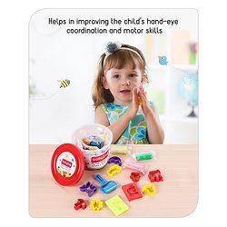 Babyhug My Fun Dough Jumbo Return Gift Set Tub with 12 Tools Pack of 16 - 400 g