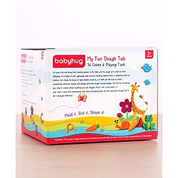 Babyhug My Fun Dough Jumbo Return Gift Set Tub with 12 Tools Pack of 16 - 400 g