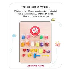 Babyhug My Fun Dough Jumbo Return Gift Set Kit With 12 Tools Pack Of 10 - 500 g