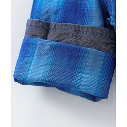 Babyhug Full Sleeves Check Shirt - Blue