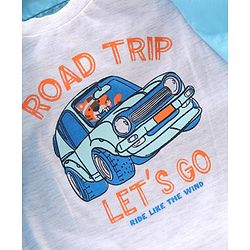 Babyhug Cotton Woven Half Sleeves Shirt Solid With Printed Inner Tee - Blue