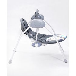 Babyhug Galaxy Electric Swing with Extra Free Motor & Remote - Grey (Without Hanging Toys)