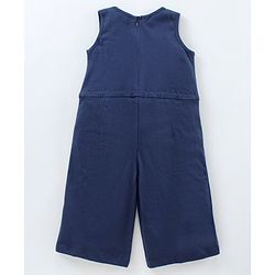 Babyhug Sleeveless Cotton Ethnic Jumpsuit Embroidered - Blue