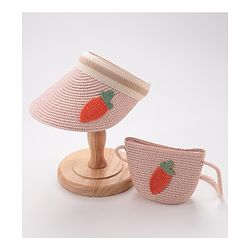 Babyhug Crochet Straw Hat With Sling Bag Pack Of 2 - Beige