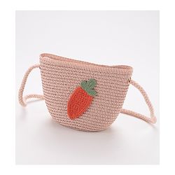 Babyhug Crochet Straw Hat With Sling Bag Pack Of 2 - Beige