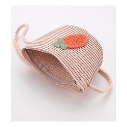 Babyhug Crochet Straw Hat With Sling Bag Pack Of 2 - Beige